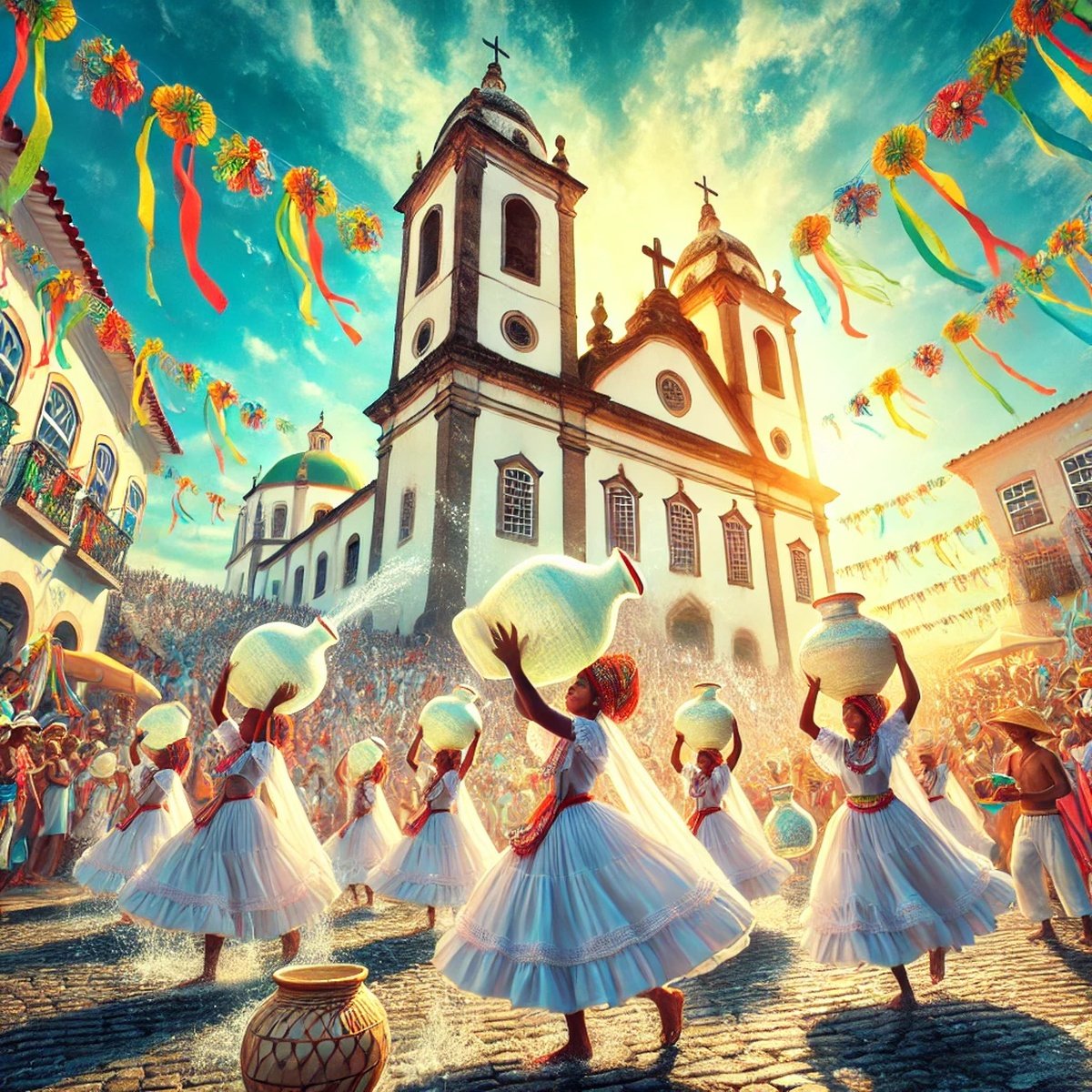 Baianos e turistas celebram a tradicional Lavagem do Bonfim